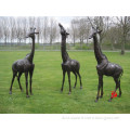 hot animal handicraft life size cooper giraffe statue
